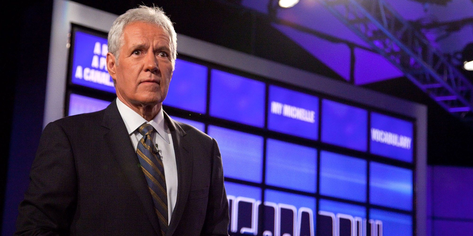 Alex Trebek hosts Jeopardy!