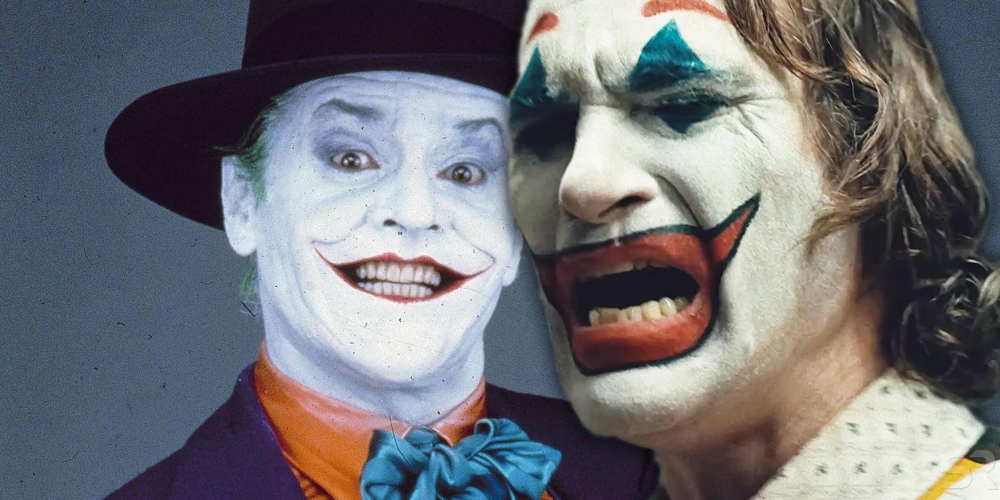 Joaquin Phoenix and Jack Nicholson as Joker