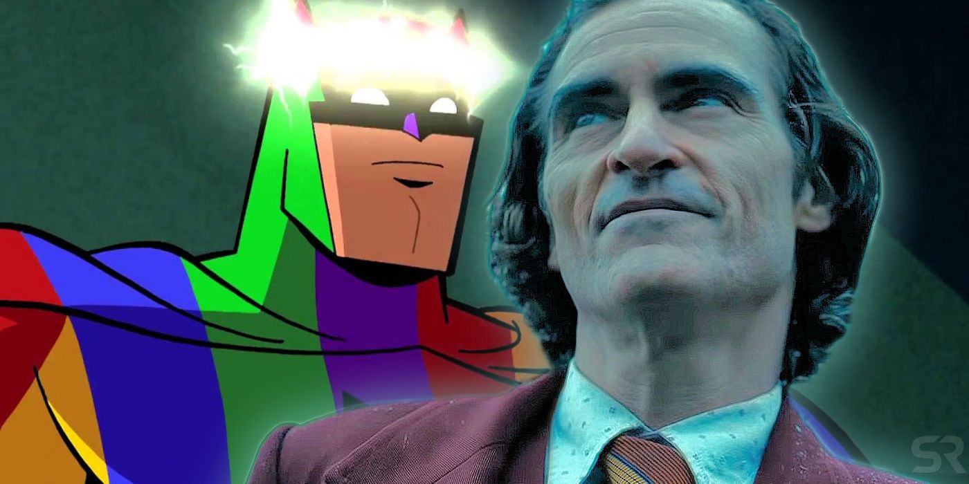 Joaquin Phoenix as Joker and Rainbow Batman