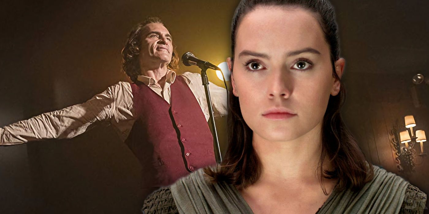 Joaquin Phoenix in Joker and Daisy Ridley as Rey