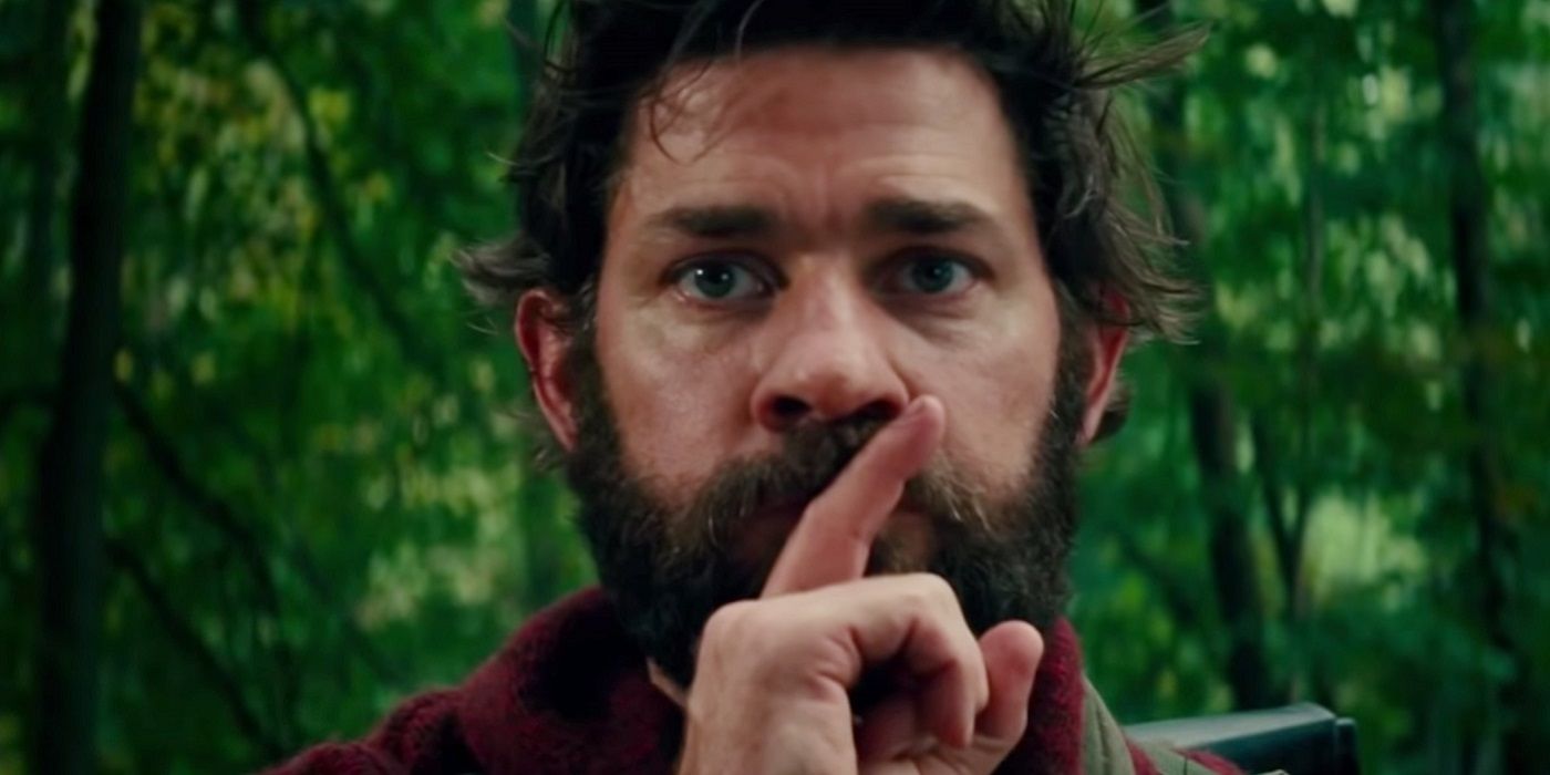 John Krasinski tells his family to be quiet in A Quiet Place