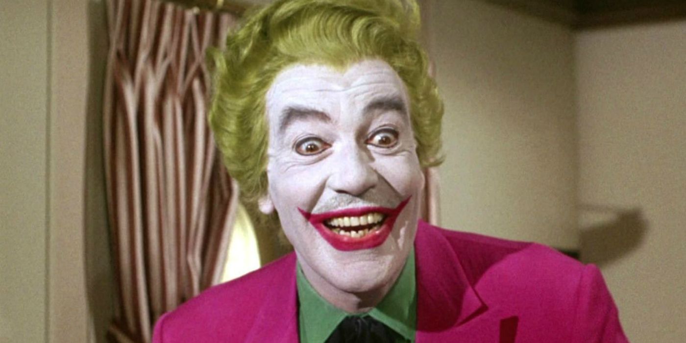 Cesar Romero laughs as the Joker in Batman