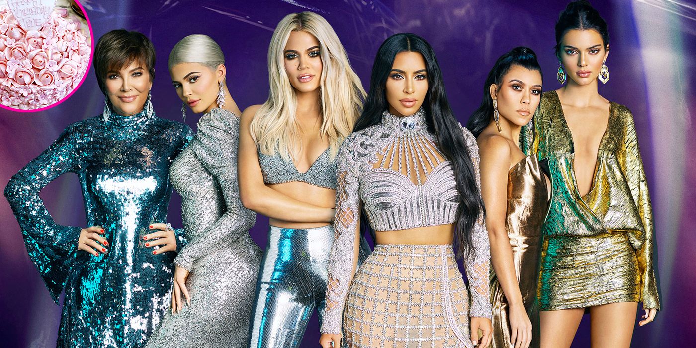 The Kardashians Kardashian Jenner family cast photo in sparkly outfits