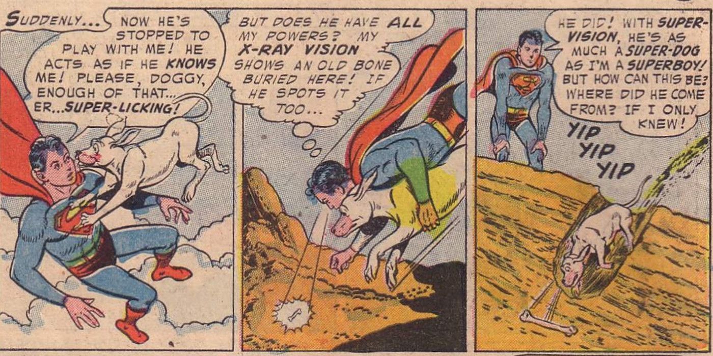 Krypto and Superboy meet in Adventure Comics #210