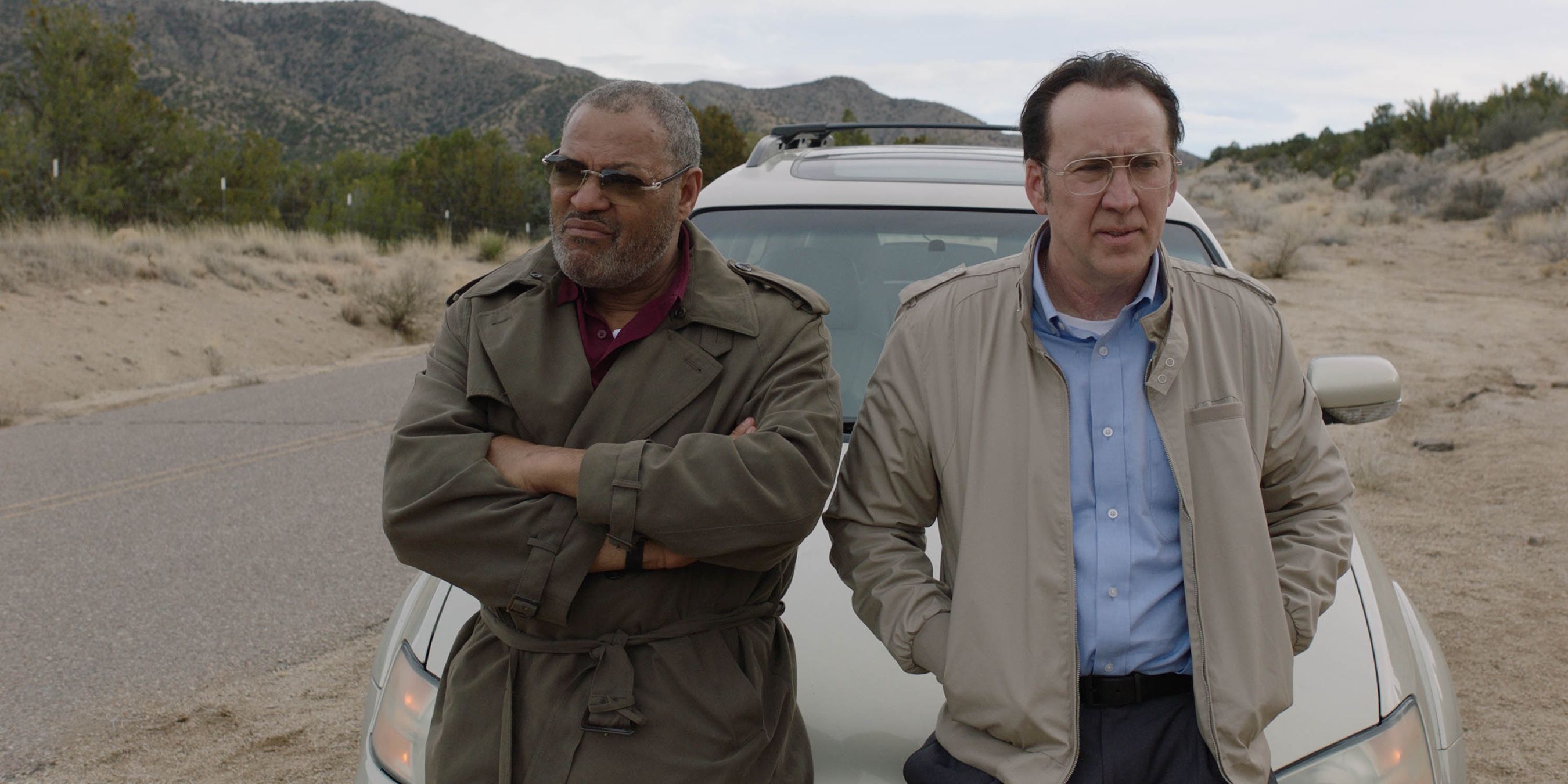 Laurence Fishburn and Nicolas Cage in Running With the Devil