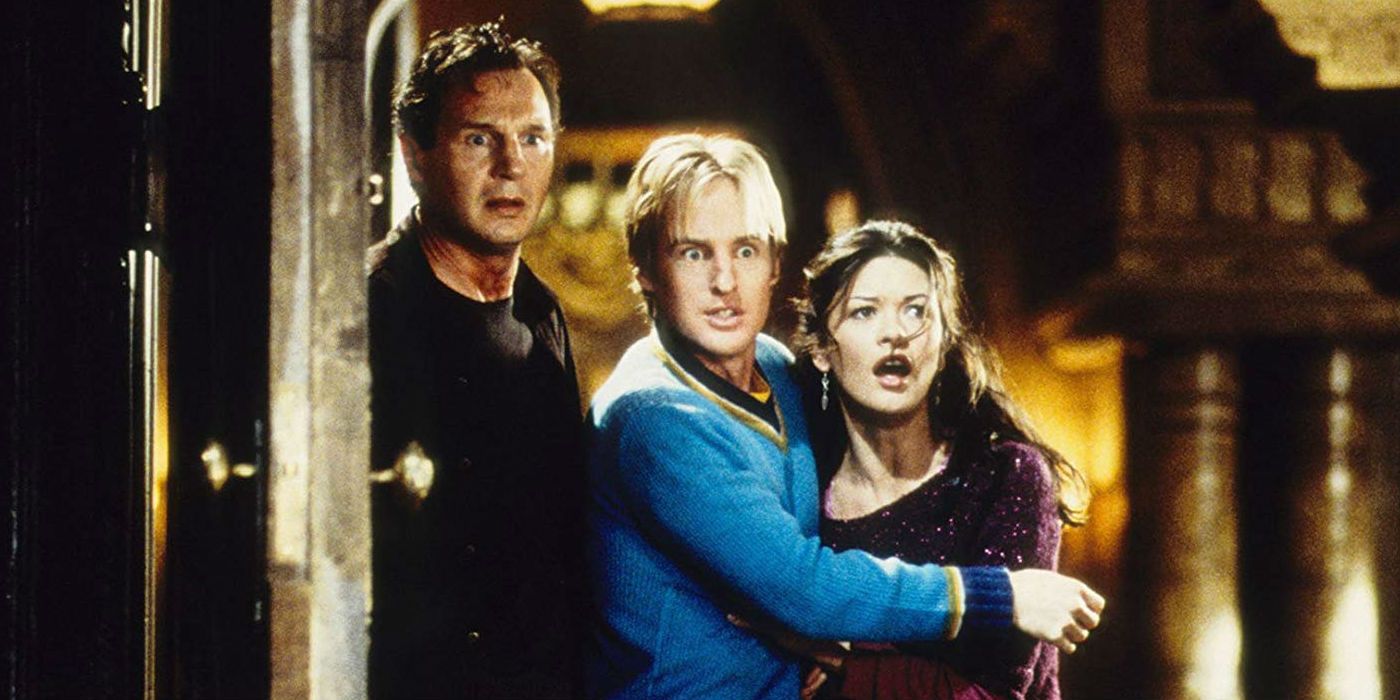 Liam Neeson, Catherine Zeta-Jones, and Owen Wilson in The Haunting