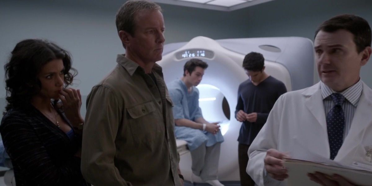 Linden Ashby and Melissa Ponzio in Teen Wolf For entry Melissa is devastated by Stiles diagnosis