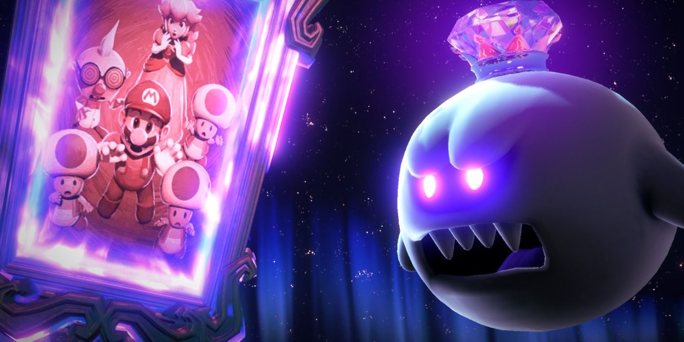 King Boo looks menacingly forward in Luigi's Mansion 3
