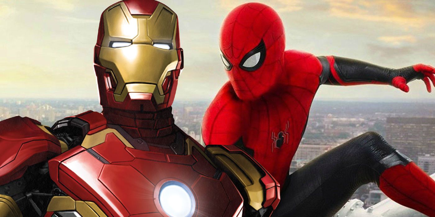 MCU Tony Stark Iron Man and Spider-Man