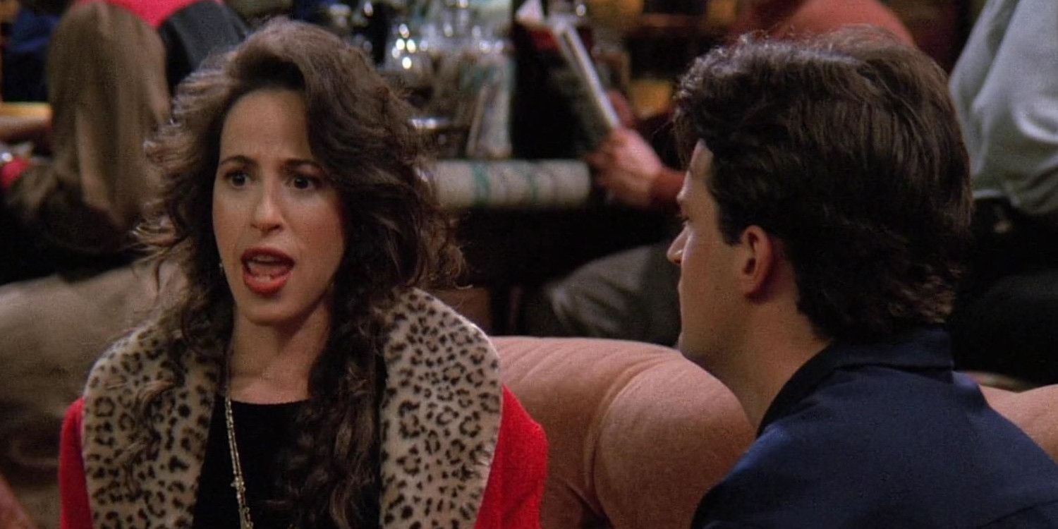 Janice and Chandler at Central Perk on Friends