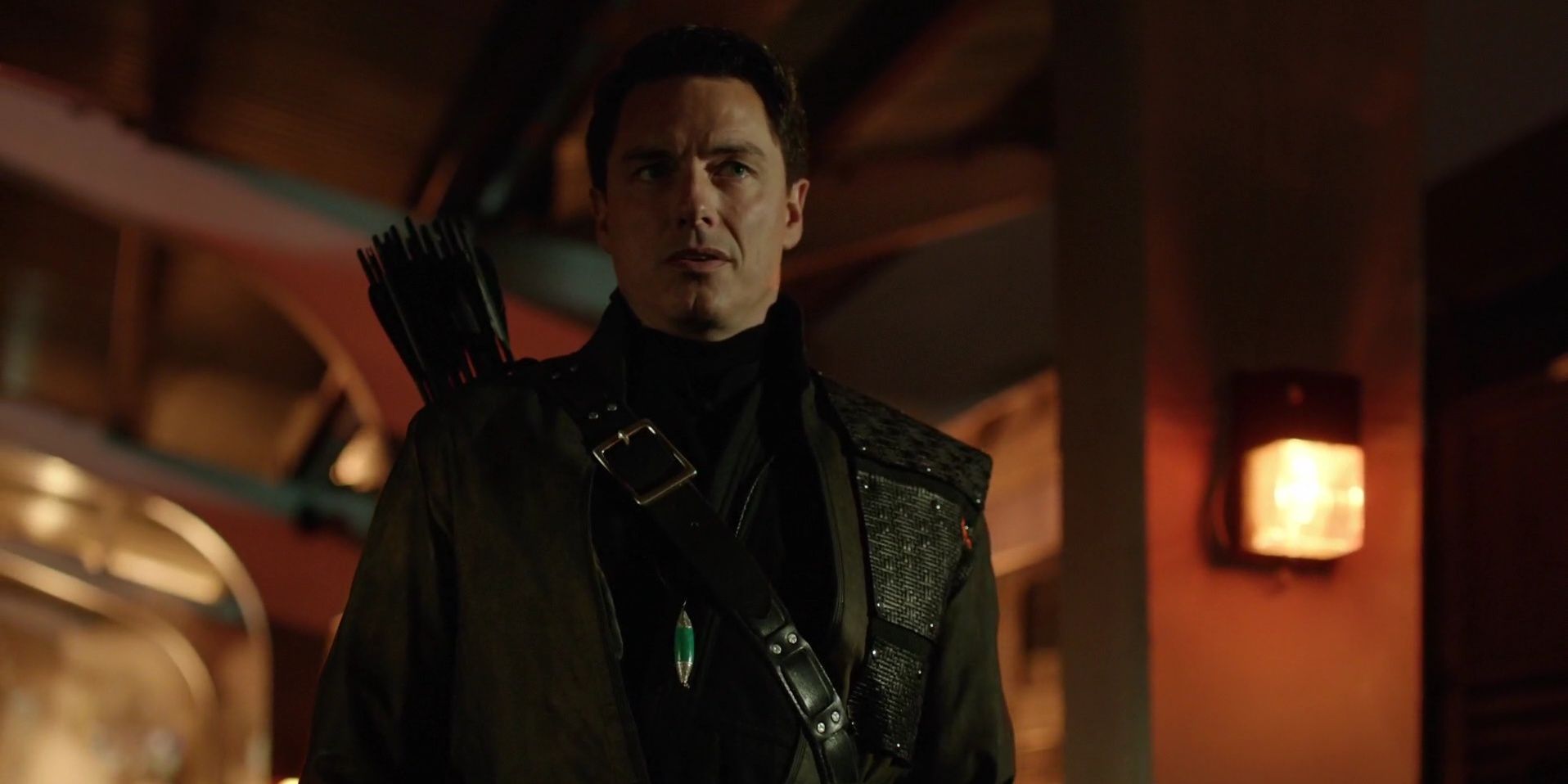 Malcolm Merlyn in his Dark Archer costume in Arrow