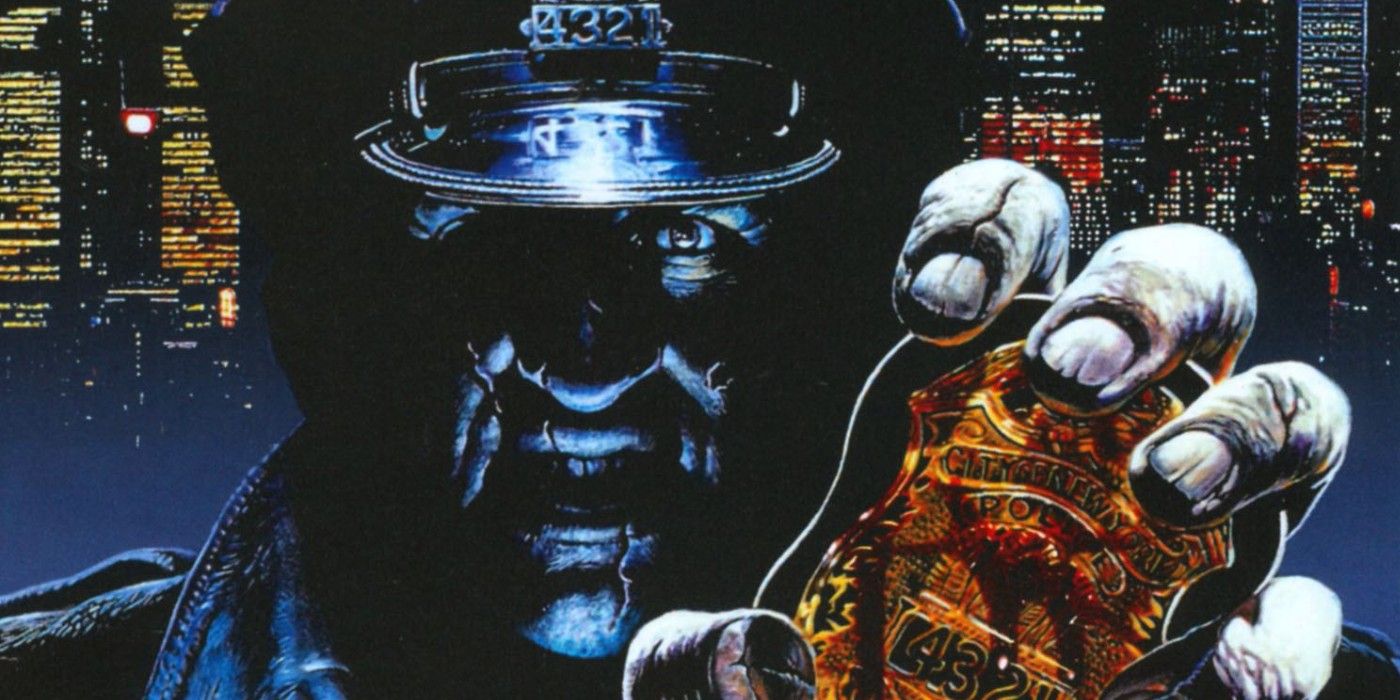 A mysterious figure reaches out on the poster of 1989's Maniac Cop
