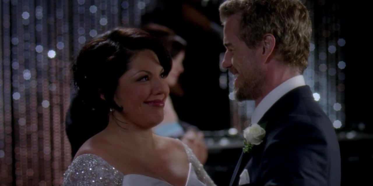 Mark and Callie dancing and laughing in Grey's Anatomy