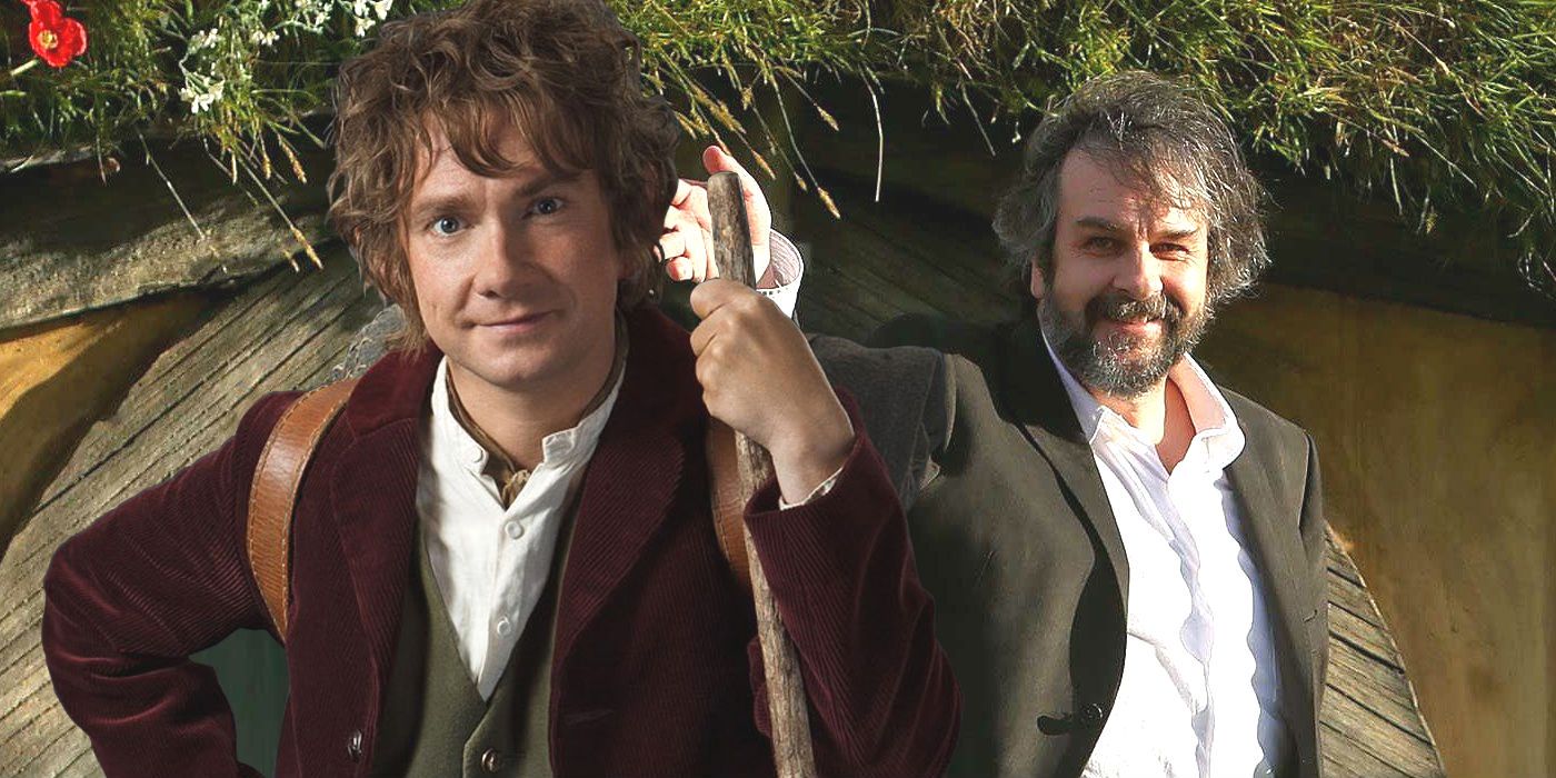 Martin Freeman as Bilbo Baggins in The Hobbit and Peter Jackson