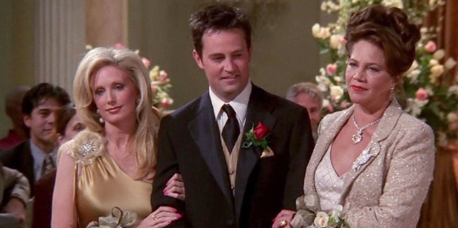 Chandler with his parents during wedding