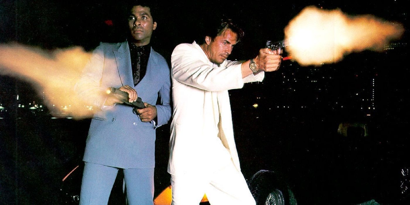 Miami vice crockett and tubbs firing guns