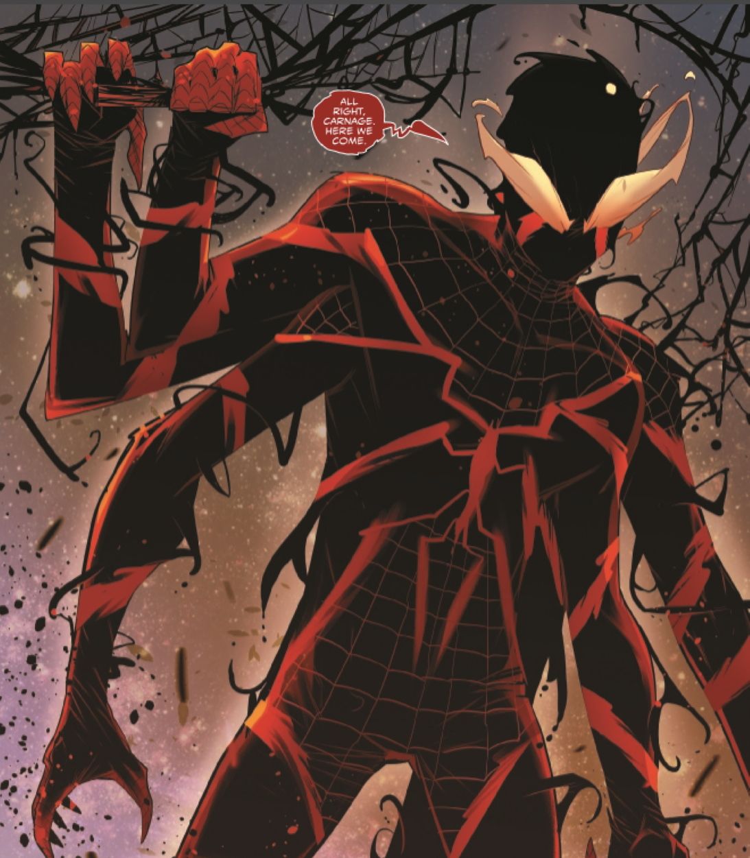 Miles in Carnage Symbiote Vertical