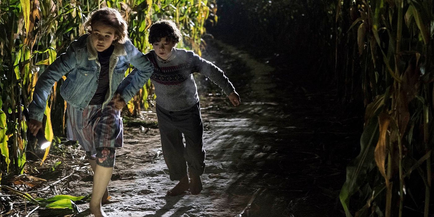 The kids running through the maze in A Quiet Place