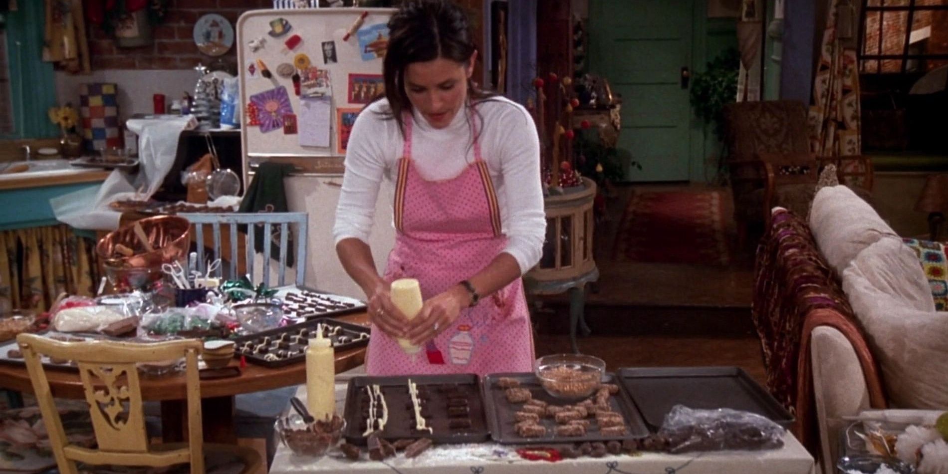 Monica making candy in Friends 