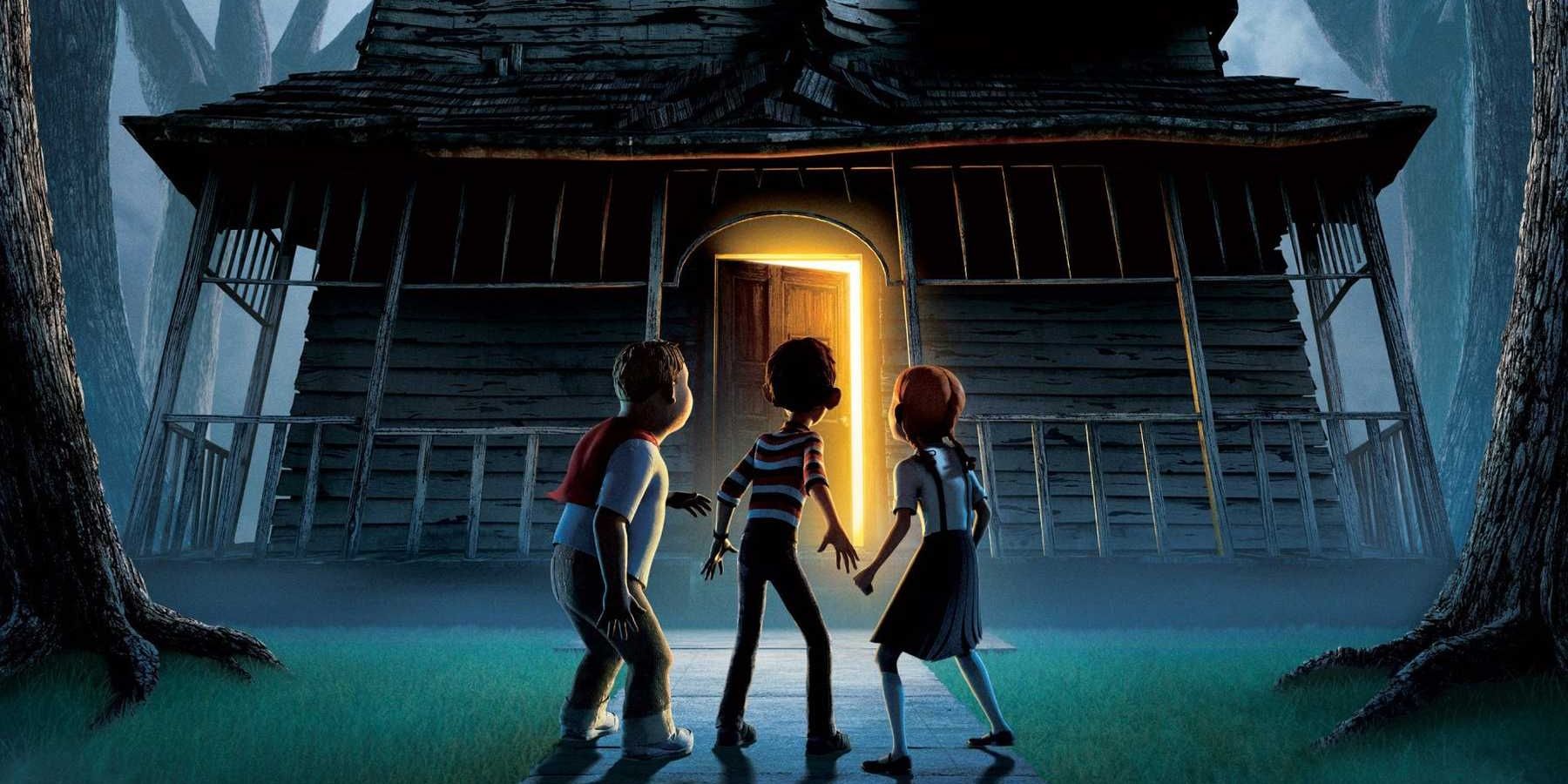 The three children and the house in Monster House