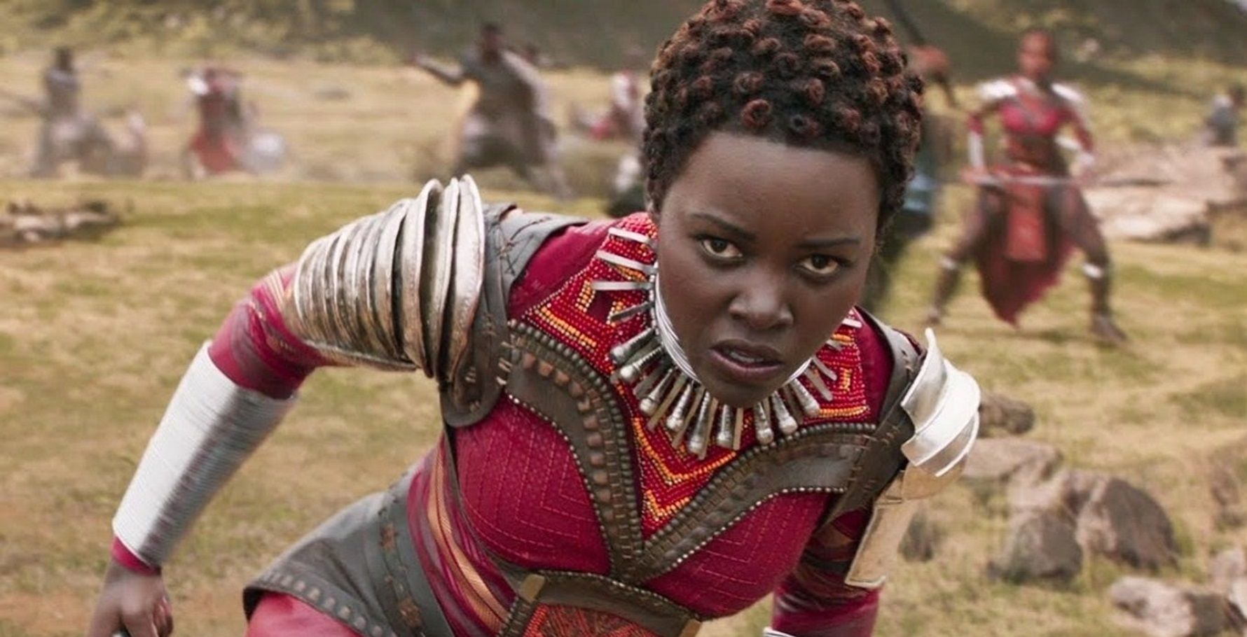Nakia on the battlefield in Black Panther