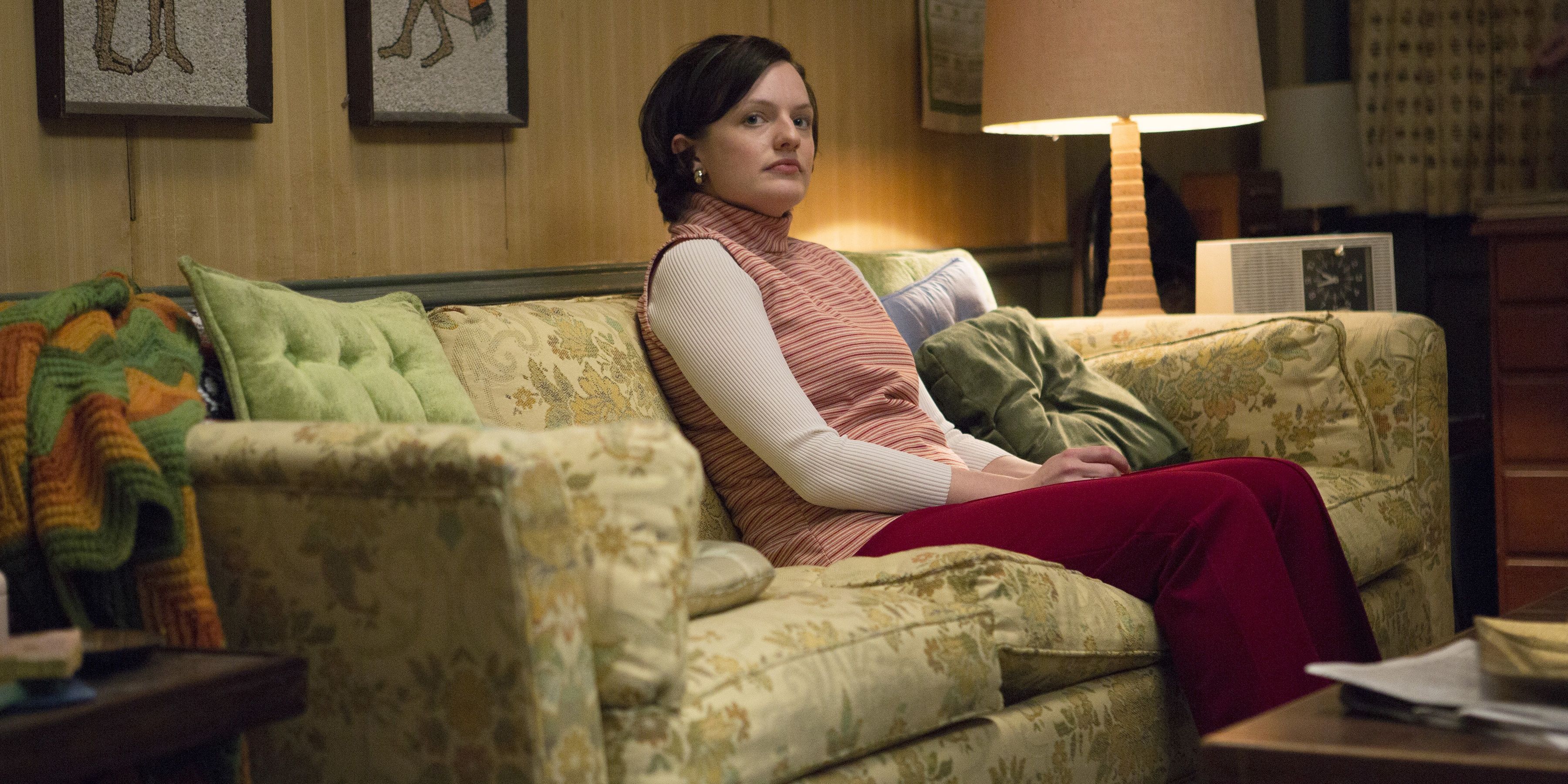 Peggy Olson Sitting on Couch