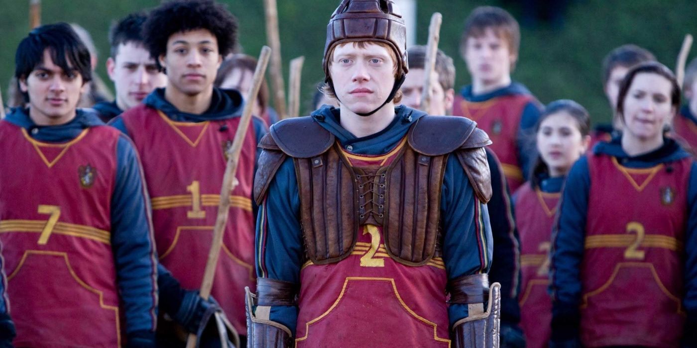 Ron en robe de Quidditch