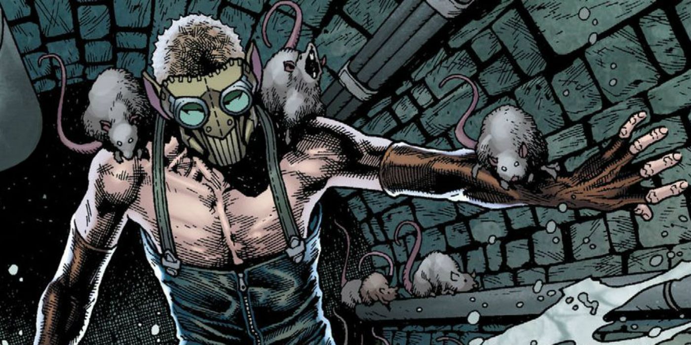Ratcatcher and his rats in the sewers in the DC comics
