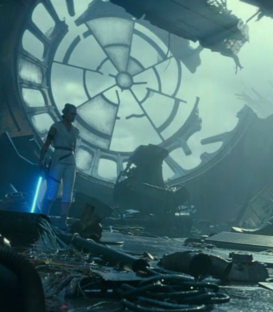 Rey and Kylo Ren Throne Room Star Wars 9 Vertical