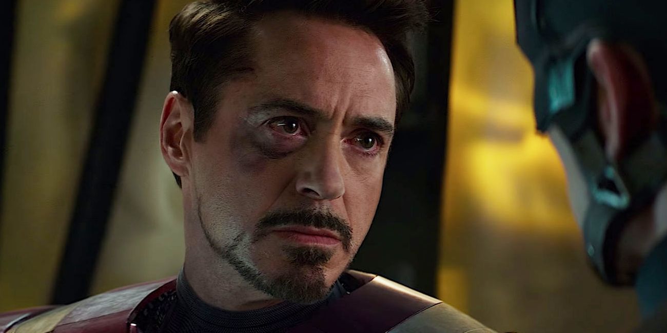Sad Tony Stark in Civil War