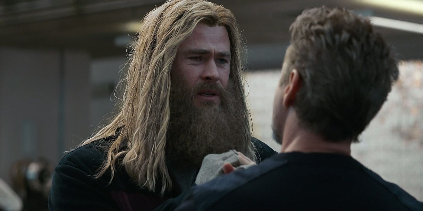 Thor begs Tony Stark to let him use the Infinity Gauntlet in Avengers: Endgame