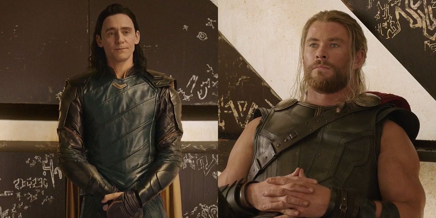 Loki conversa com Thor, que está preso em Thor: Ragnarok