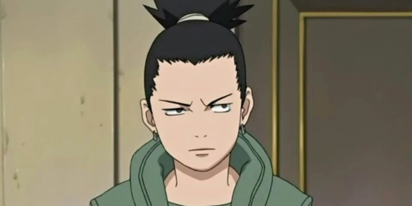 Shikamaru Nara glares in Naruto