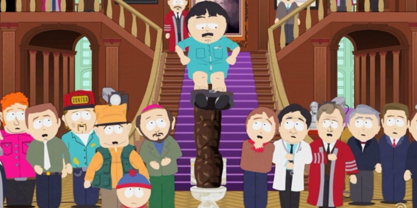Randy defecates in front of a crowd in South Park