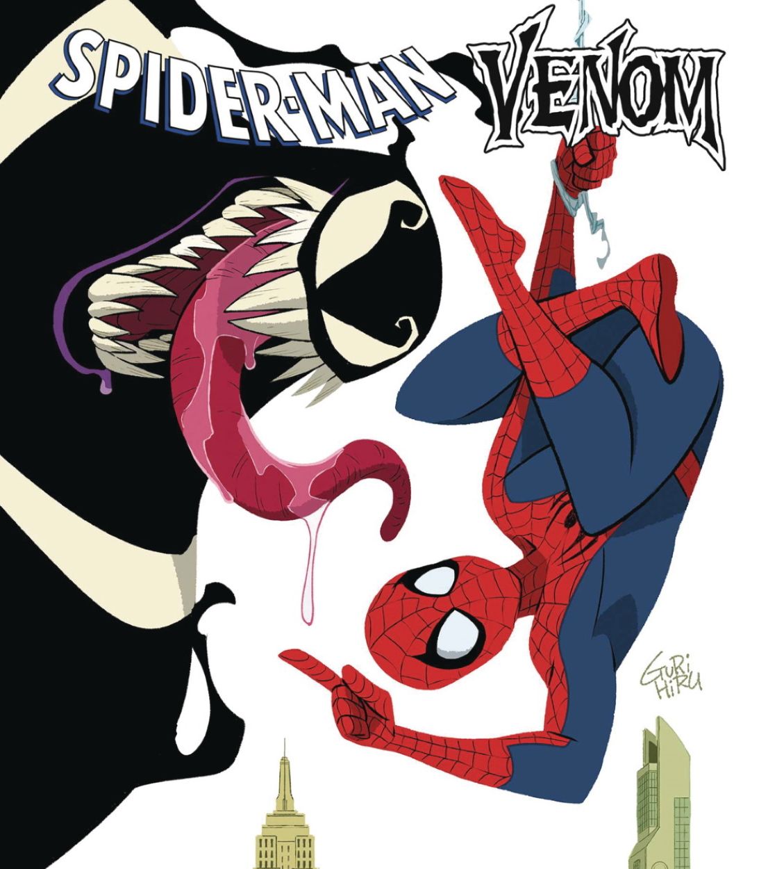 Spider-man and venom vertical