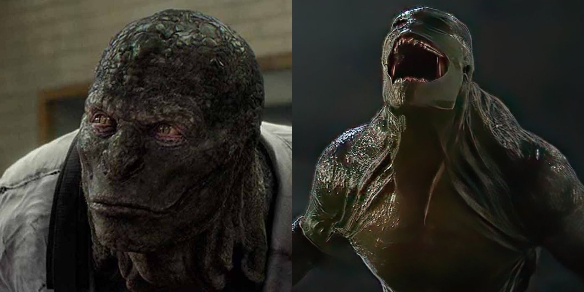 Split image of Lizard in The Amazing Spider-Man and Spider-Man: No Way Home