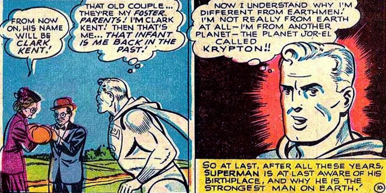 Superman Comic Origin Story by Bill Finger