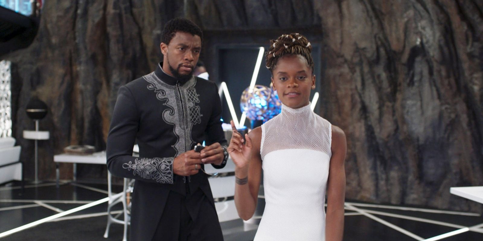 T'Challah and Shuri standing together in Black Panther