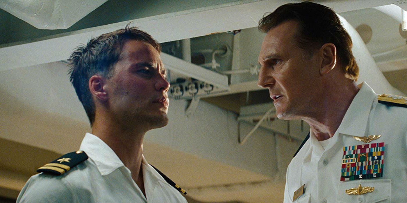 Taylor Kitsch and Liam Neeson in Battleship