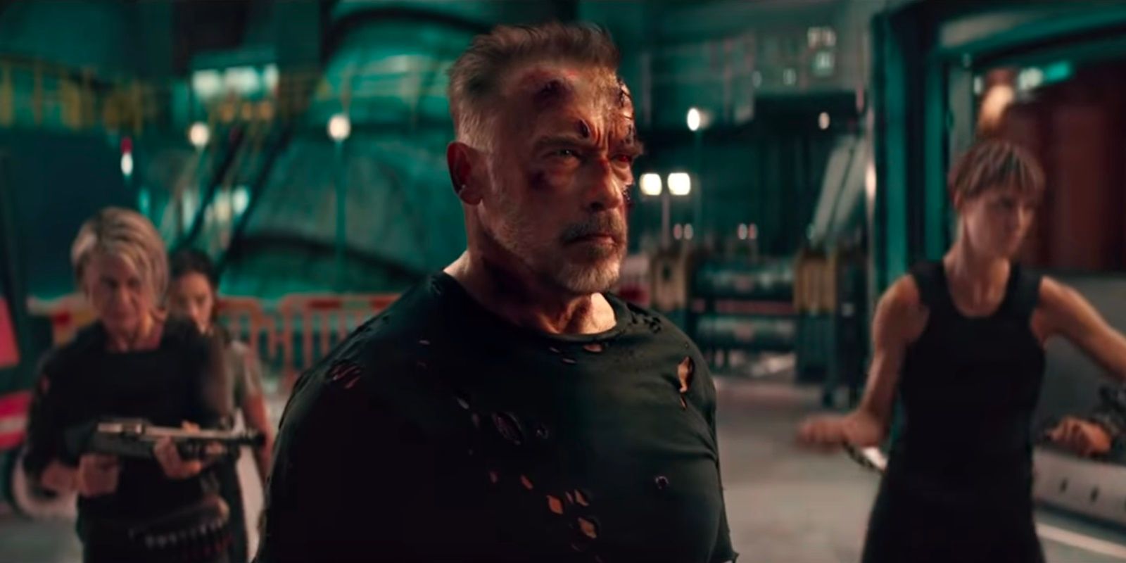 Arnold Schwarzenegger and Linda Hamilton are ready in Termintator: Dark Fate