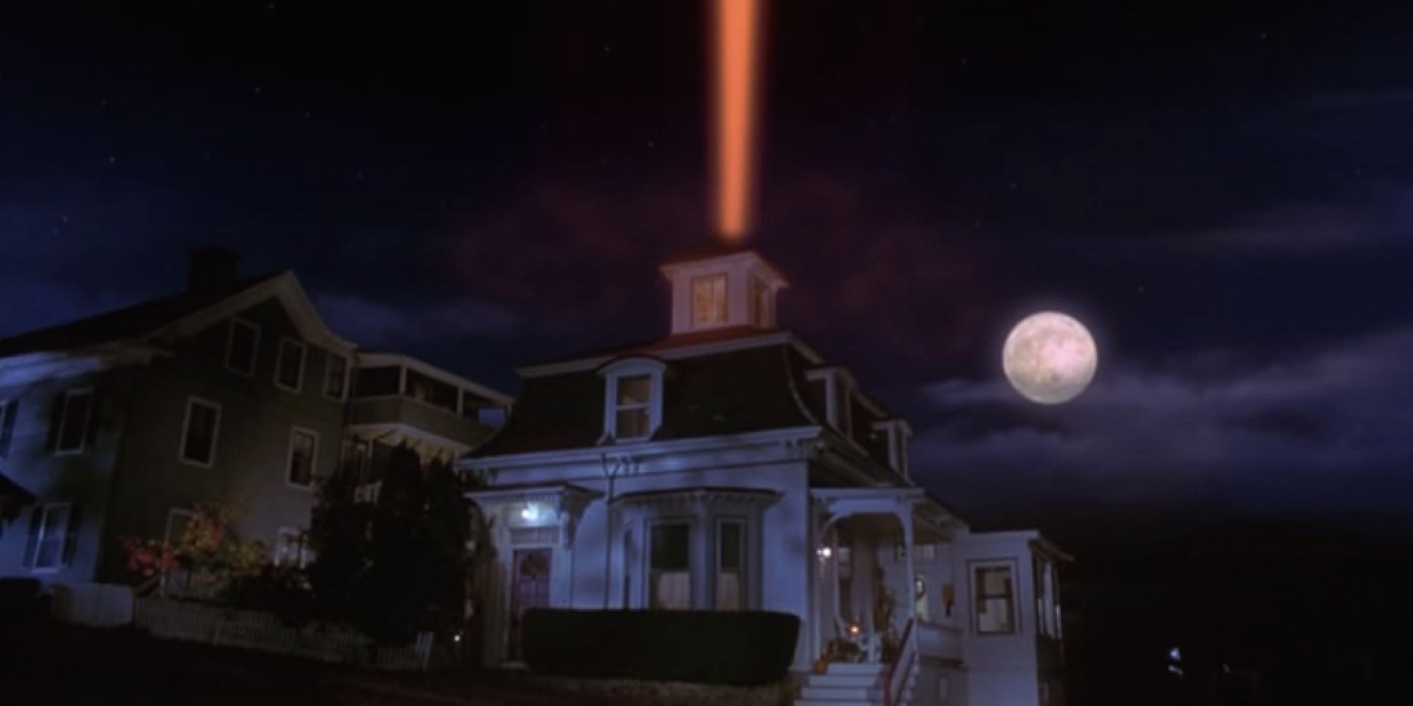The book lights up the sky at the Dennison house in Hocus Pocus