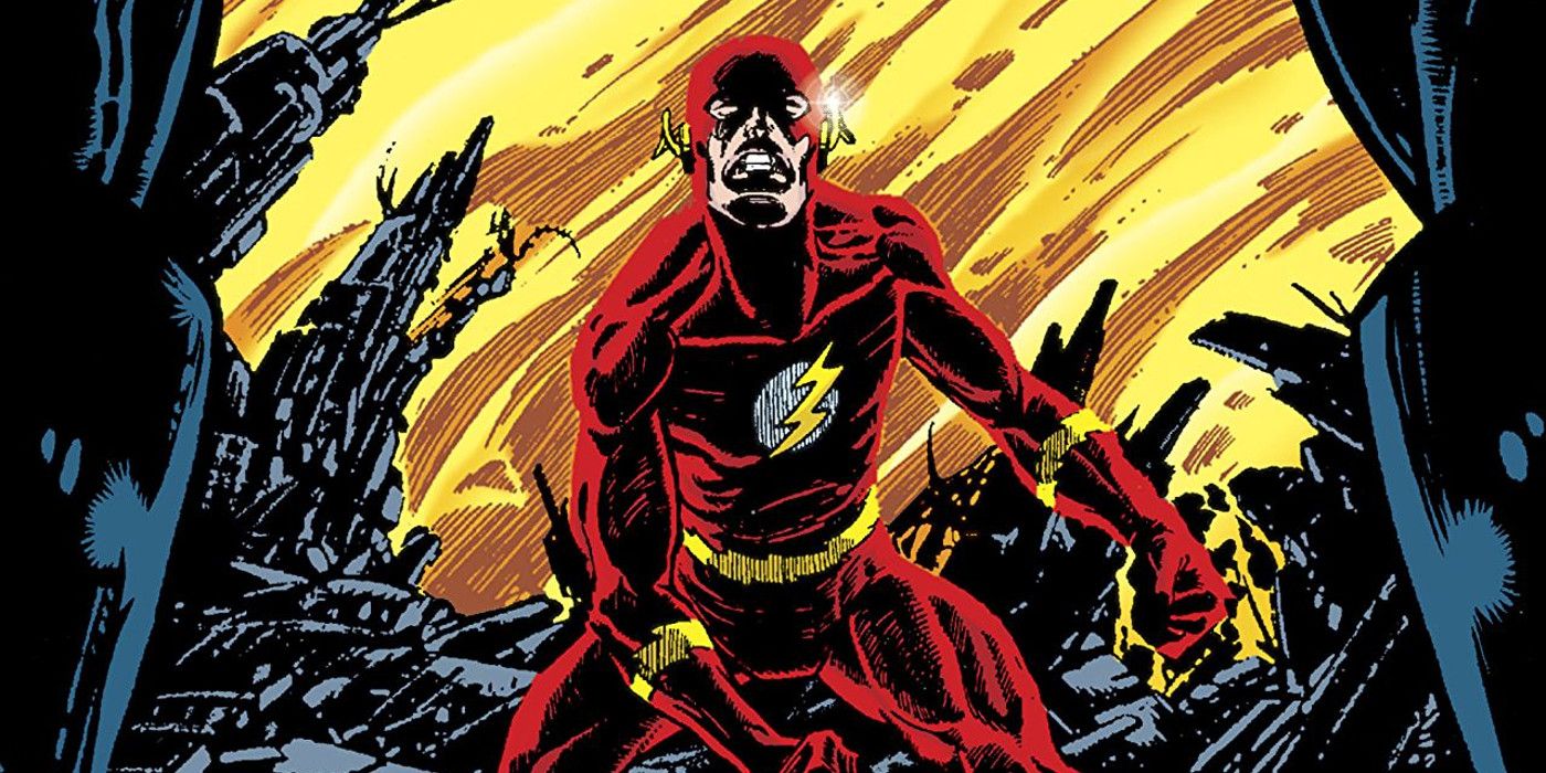 Barry Allen as The Flash stands defiant and faces an unknown foe.