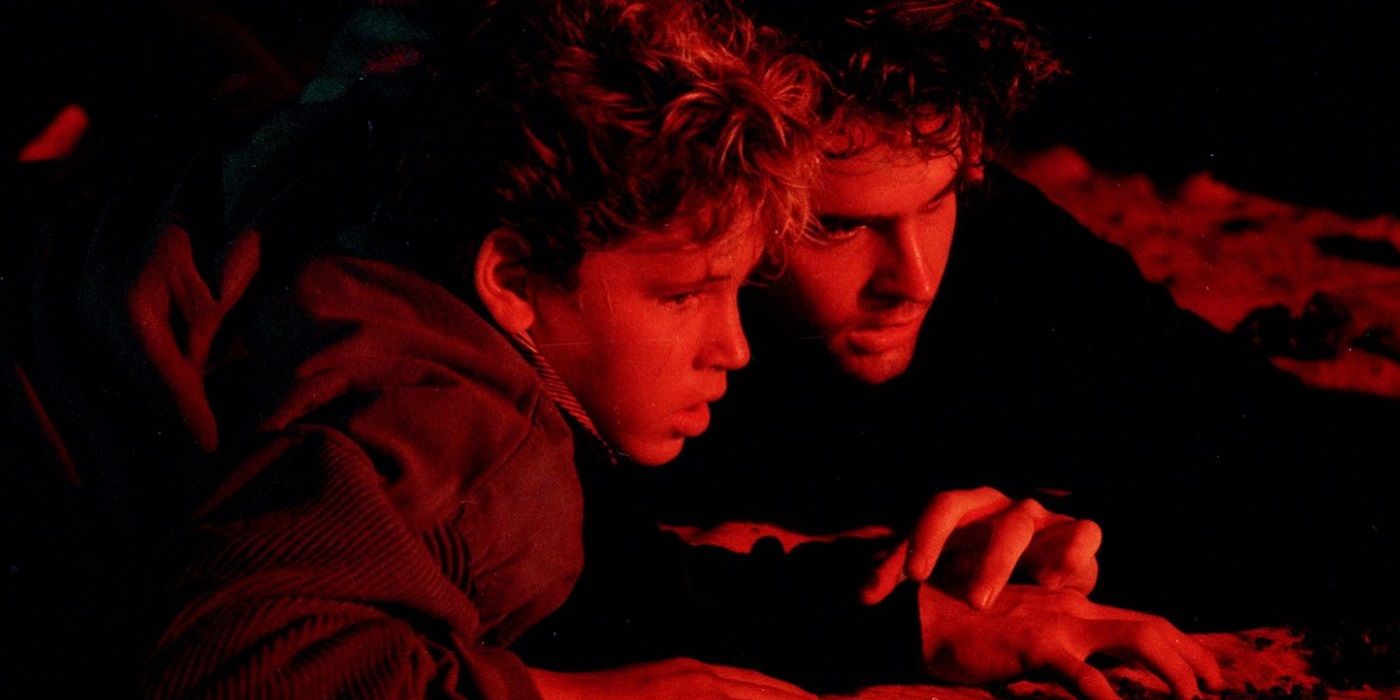 Michael and Sam hiding in The Lost Boys.
