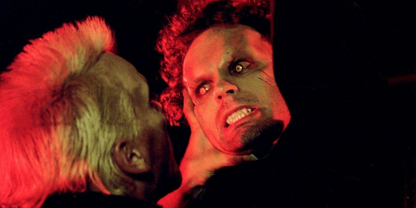 David holding Michael as a vampire in The Lost Boys