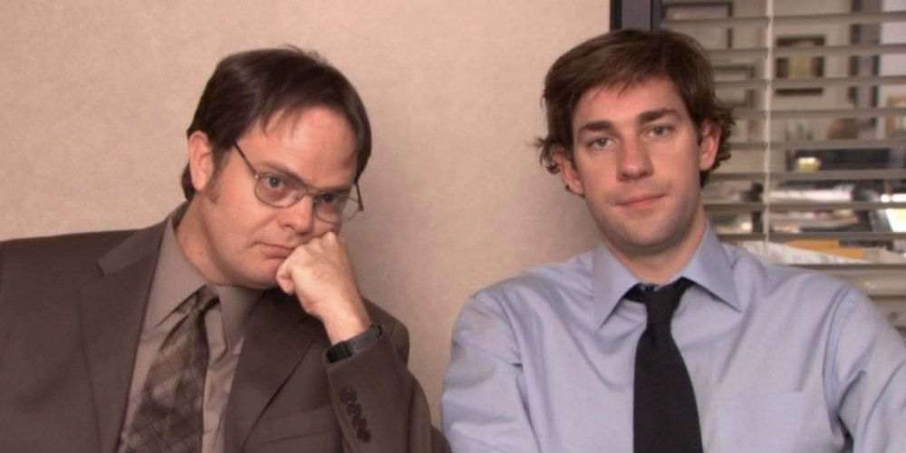 Jim and Dwight talk to camera in the Office US