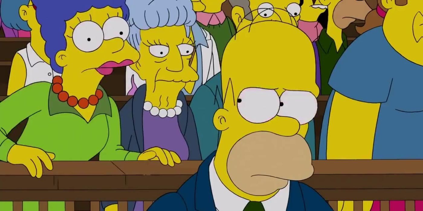 The Simpsons Homer on trial