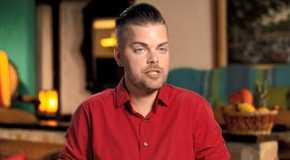 Tim Malcolm on 90 Day Fiancé in red shirt for interview
