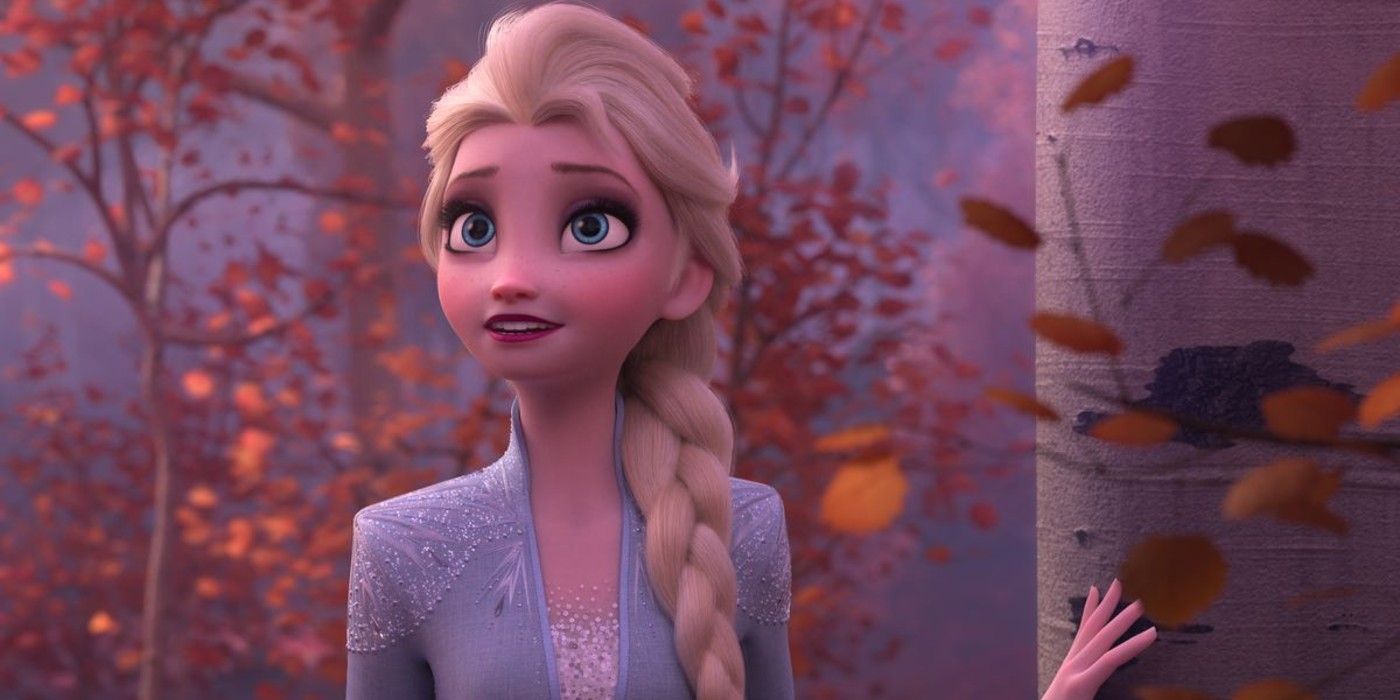 Elsa in the woods in Frozen 2