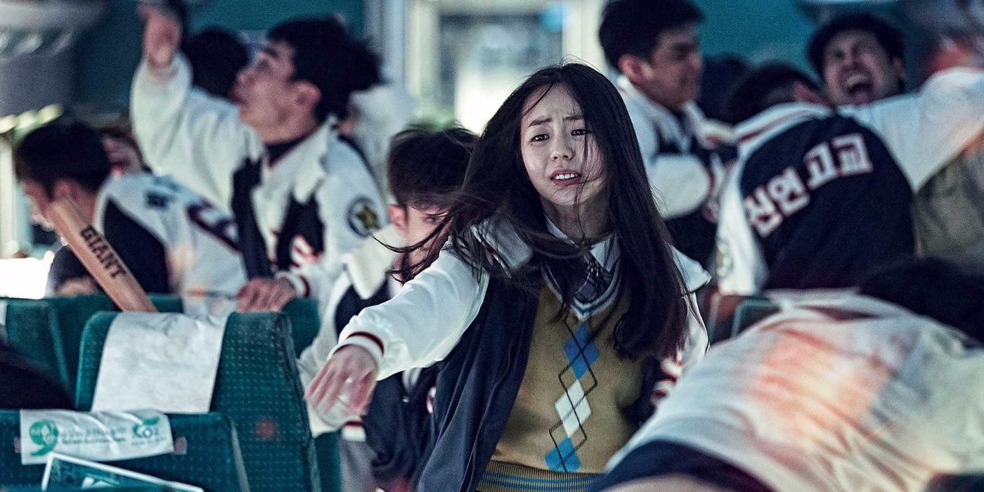 Train to Busan running from zombies in train