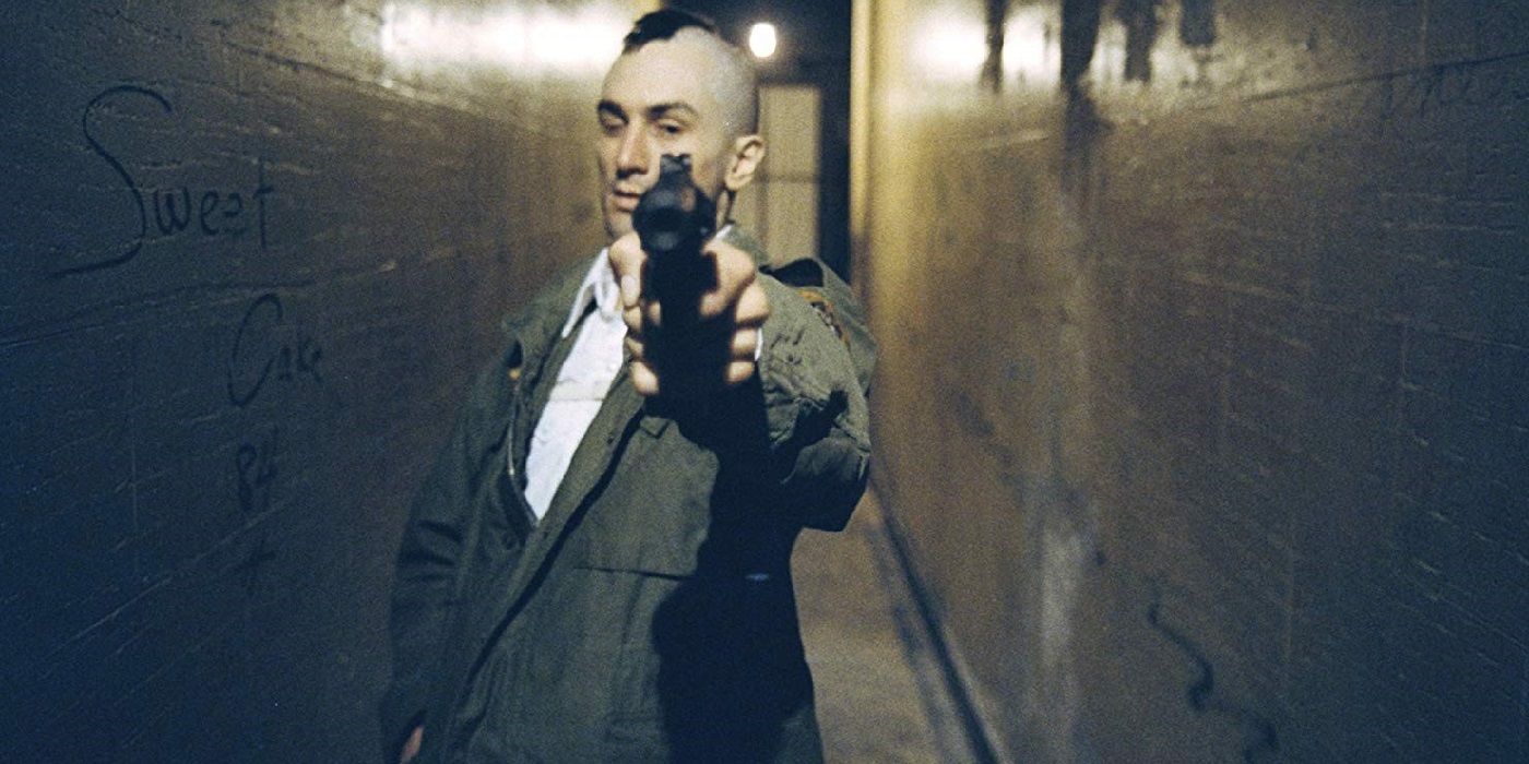 Travis Bickle Pointing a gun at the camera